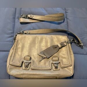Coach Poppy Pushlock Leather Crossbody/Shoulder Bag